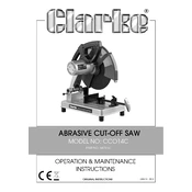 Clarke 6470161 CCO14C Abrasive Cut-Off Saw manual cover