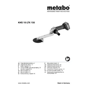 Metabo KNS 18 LTX 150 Grinder manual cover