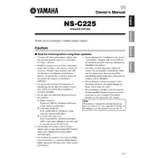 Yamaha NS-C225 Speaker manual cover