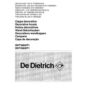 De Dietrich DHT386XP1 Hood manual cover