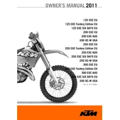 KTM EXC 125 EU 2011 Motorcycle manual cover