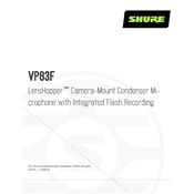 Shure VP83F Microphone manual cover