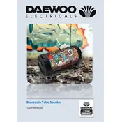 Daewoo Bluetooth Tube Speaker AVS1350 Speaker manual cover