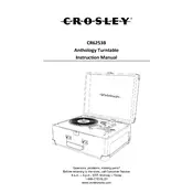 Crosley CR6253B Turntable manual cover