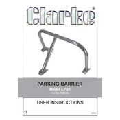 Clarke 7628902 CPB1 Parking Barrier manual cover