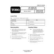 Toro Z Master Series 52-inch 100-2317 Pulley Kit manual cover