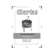 Clarke 3400940 CRS400 Rotary Soil Sieve manual cover