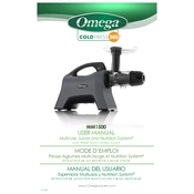 Omega MM1500BL13 Juicer manual cover