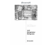 Brandt BFD663ZNX Refrigerator manual cover