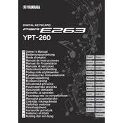 Yamaha PSR-E263 Keyboard manual cover