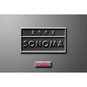 GMC Sonoma 2002 manual cover