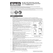 Sealey PC200SD110V.V2 Vacuum manual cover