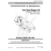 Toro OEM-190-180-190 38-inch Bagger manual cover