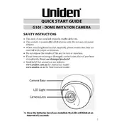 Uniden G101 Camera manual cover