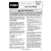 Toro TC5010 51675 Trimmer manual cover