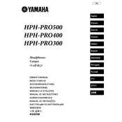 Yamaha HPH-PRO400 Headphones manual cover