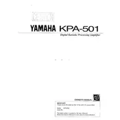 Yamaha KPA-501 Amplifier manual cover