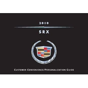 Cadillac SRX 2010 manual cover