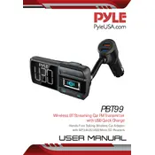 Pyle PBT99 Transmitter manual cover