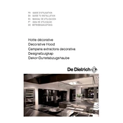 De Dietrich DHD1187X Hood manual cover