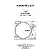 Crosley C100 Turntable manual cover