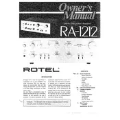 Rotel RA-1212 Amplifier manual cover