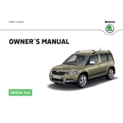 Škoda Yeti 2015 Car manual cover