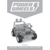 Power Wheels Mattel Barbie Jeep Wrangler HGD19 Toy manual cover