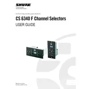 Shure CS6340F Channel Selector manual cover