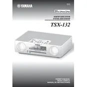 Yamaha TSX-132 Audio System manual cover