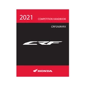 Honda CRF250R 2021 Motorcycle manual cover