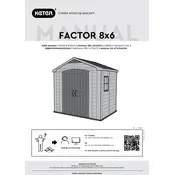 Keter Factor 8x6 Shed manual cover