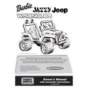 Power Wheels Mattel Barbie Jazzy Jeep Wrangler B2077 Toy manual cover