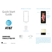 Samsung Galaxy Z Flip3 5G AT&T SM-F711UZEAATT Phone manual cover