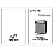 Pyle PPG460A Amplifier manual cover