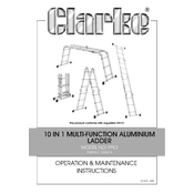 Clarke 3500218 FPL3 10 in 1 Multi-function Aluminium Ladder manual cover