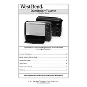 West Bend L5790A 78220 Toaster manual cover