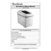 West Bend L5890A 41413 Breadmaker manual cover