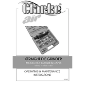 Clarke 3110854 CAT98 Straight Die Grinder manual cover