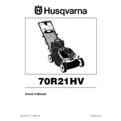 Husqvarna 70R21HV Lawn Mower manual cover