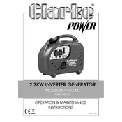 Clarke 8877055 IG2200 2.2KW Inverter Generator manual cover