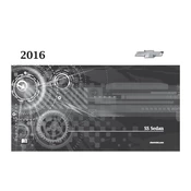 Chevrolet SS Sedan 2016 manual cover