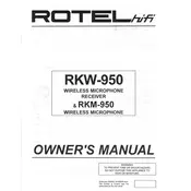 Rotel RKM-950 Microphone manual cover