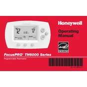 Honeywell FocusPRO TH6000 Series Thermostat manual cover