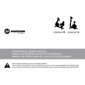 Horizon Fitness Comfort R 2013 Recumbent Bike manual cover