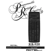 Rotel RR-920 Remote Control manual cover