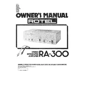 Rotel RA-300 Amplifier manual cover