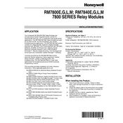 Honeywell RM7800E Burner manual cover