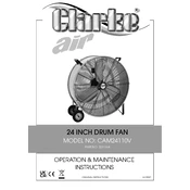 Clarke 3231564 CAM24110V 24 Inch Drum Fan manual cover