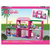 Mega Bloks Mattel Barbie Fab Mansion CXP54 Construction Set manual cover